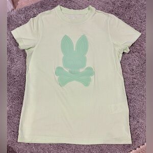 Psycho Bunny- Boys Damon Graphic Tee- embossed logo -Patina Green- Size 10/12